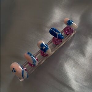 Blue and White Nail Art Set